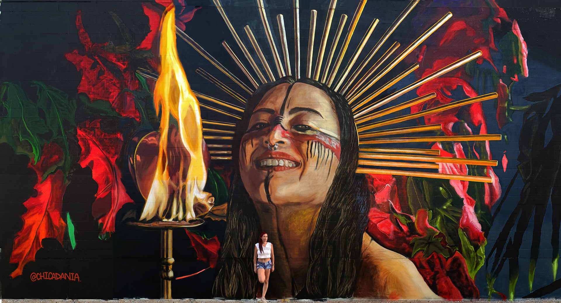 Chica Dania Arte callejero - houston